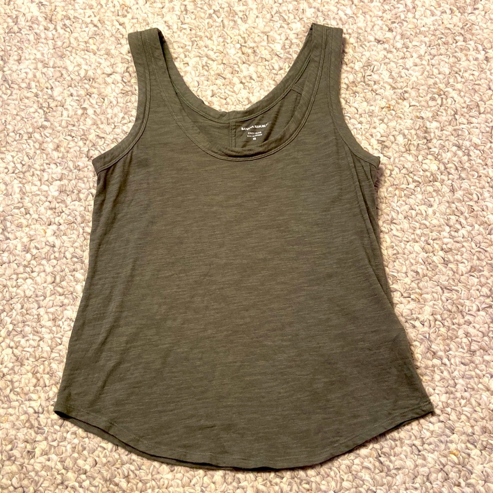 Banana Republic Cozy Slub tank XS olive EUC